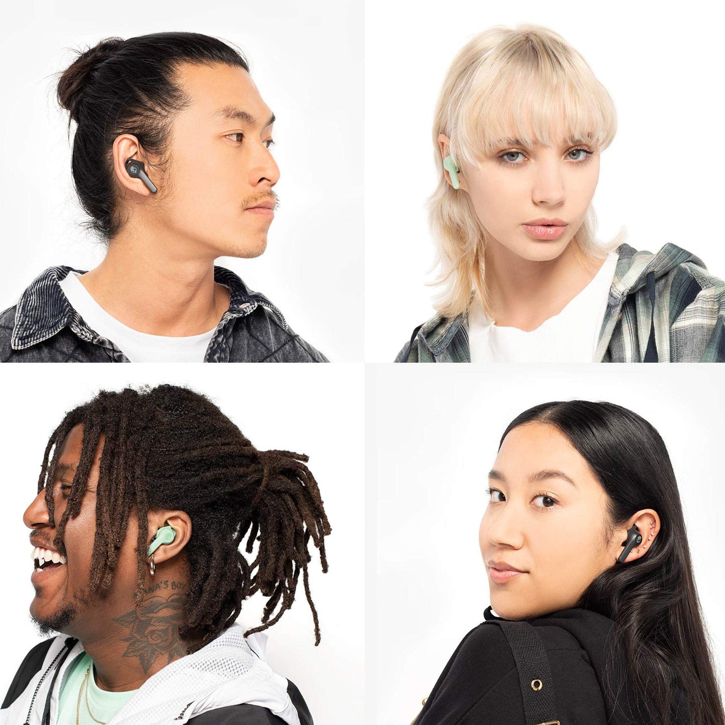 Skullcandy Indy Evo in-Ear Wireless Earbuds, 30 Hr Battery, Microphone, Works with iPhone Android and Bluetooth Devices - Black