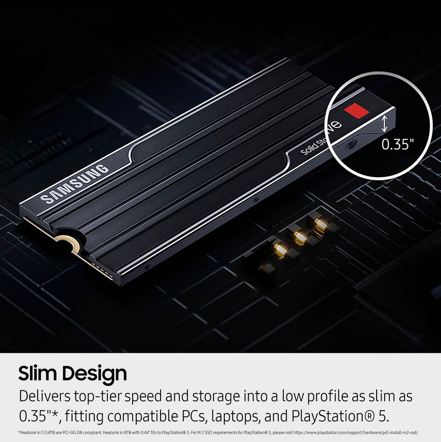 Samsung SSD 9100 PRO 2TB, PCIe 5.0x4 M.2 2280, Seq. Read Speeds Up to 14,700MB/s, Best for AI Computing, Gaming and Heavy Duty Workstations (MZ VAP2T0B/AM)