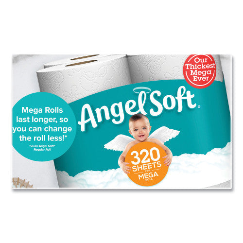 Angel Soft Mega Toilet Paper, 2-Ply, 320 Sheets, 48 Rolls (7940350)