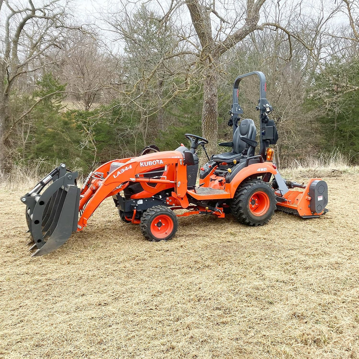 60'' inch PTO Powered 3 Point Standard Duty Flail Mower for 15-35hp Tractor, NOT Suitable for Quick Hitch, Model EFS60