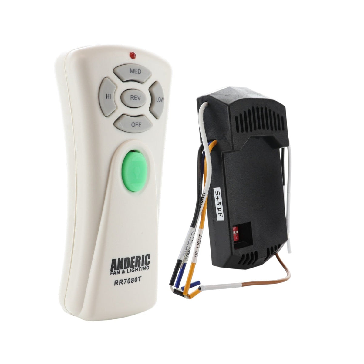 Anderic WindwardIIIKit Ceiling Fan Remote Control Kit for Hampton Bay Windward III RR7080T-UC7067GMRX-KIT