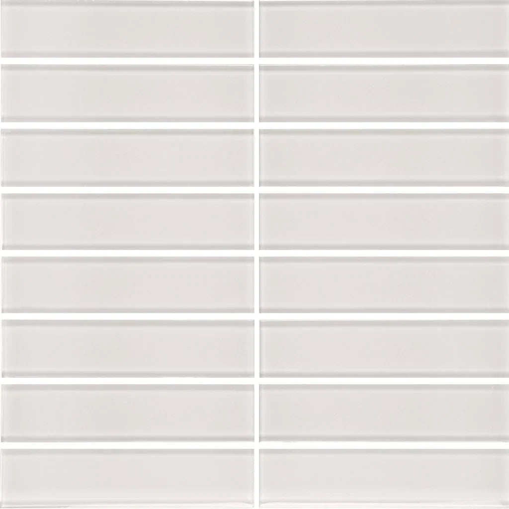 Aquatica Skylight 1.5"x6" Stacked Glass Mosaic Tile 11.75"x11.75" - Element Collection
