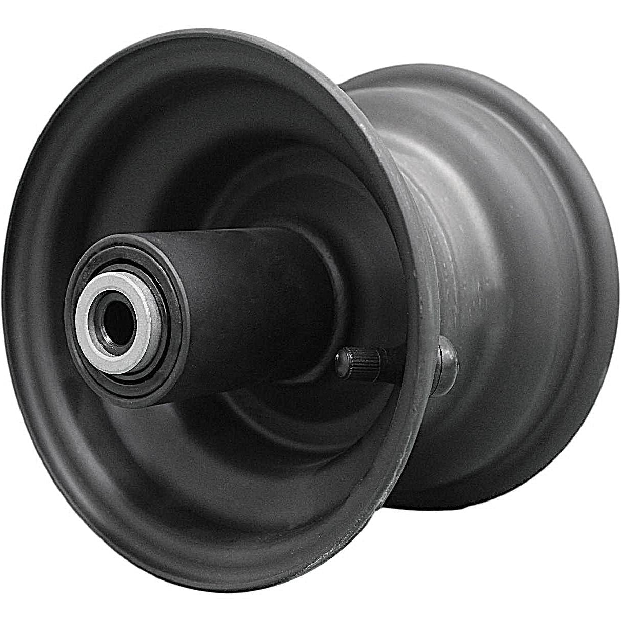 Antego 6x4.5 Matte Black Mower Wheels, Greenworks 3420072337 Style, 4-Pack