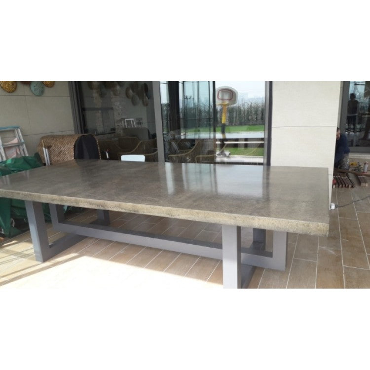 Barocco Lightweight Concrete Rectangular Dining Table 43x130