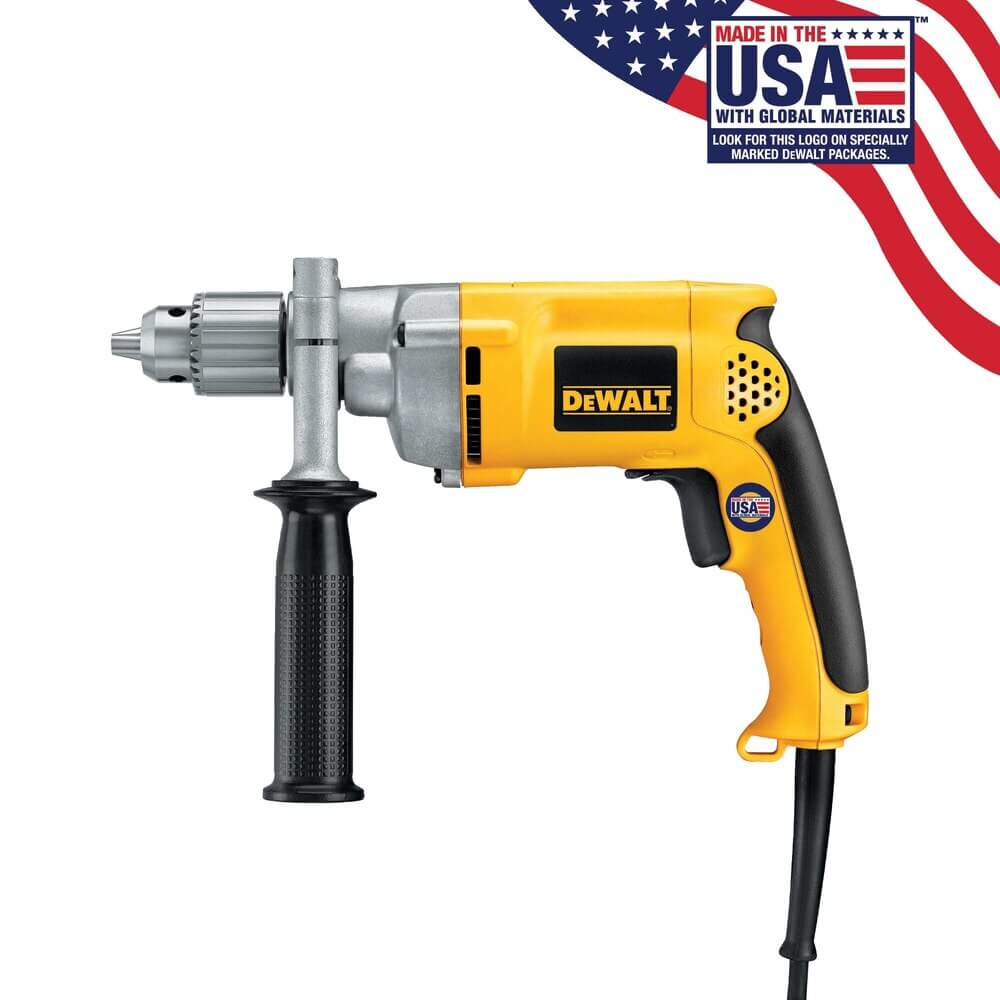 DEWALT DW235G Corded Drill, 7.8-Amp, 1/2-Inch, Variable Speed Reversible