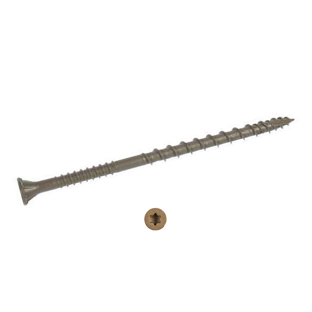 #8 x 1 1/4 Simpson Deck-Drive™ DSV WOOD Quik Guard® Coating Screw (T25 6-Lobe) Red - Box (1 lb. - 194)