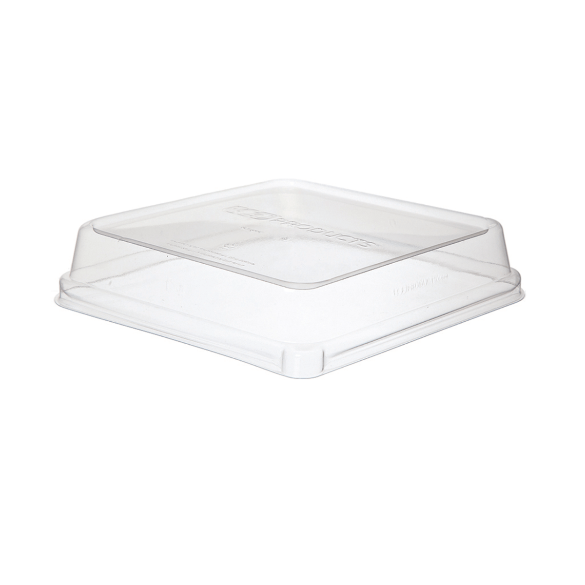 WorldView Renewable & Compostable Lids, 8in Shallow, Fits 8in Square Sugarcane Containers (QTY:200)
