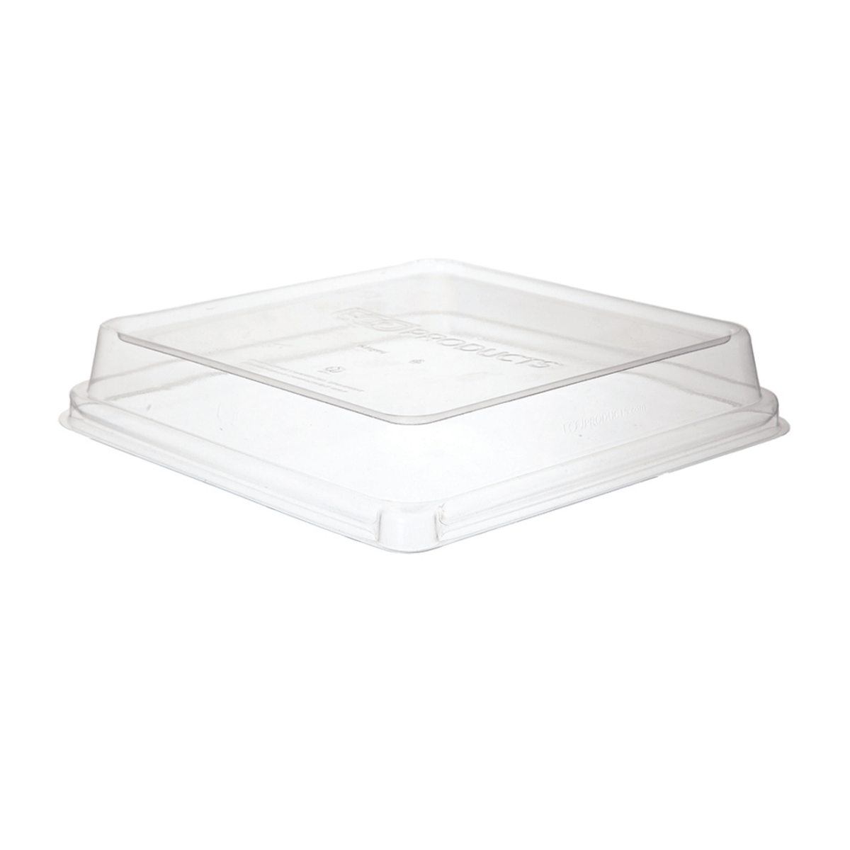 WorldView Renewable & Compostable Lids, 9in Shallow, Fits 9in Square Sugarcane Containers (QTY:200)