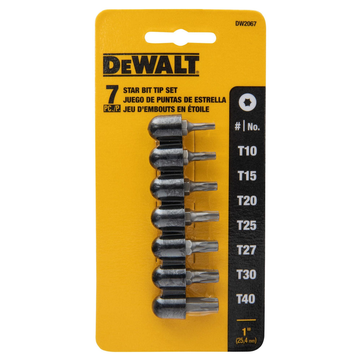 DeWalt DW2067 Z 7 Pc Star Bit Tip Set