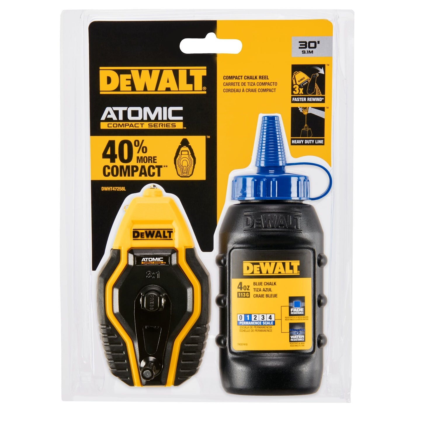 DeWalt DWHT47258L ATOMIC COMPACT SERIES Chalk Reel
