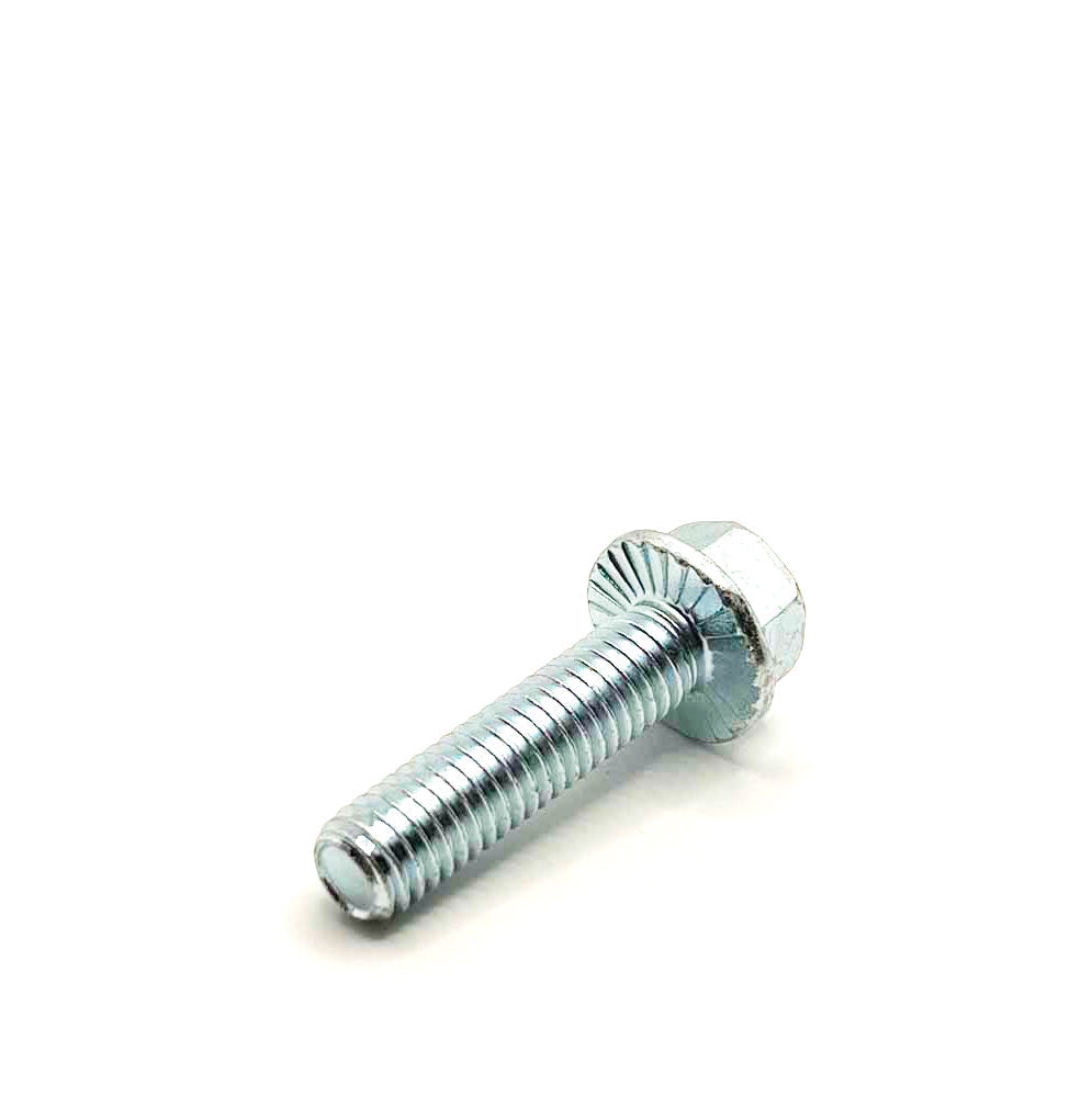 3/8-16 X 1-1/2in UNC Grade 5 Serrated Flange Bolt Clear Zinc