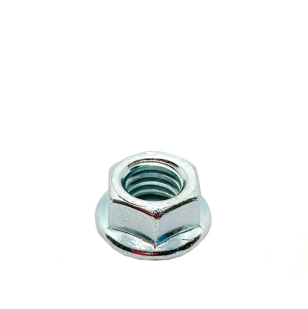3/4-10in UNC Grade 2 Serrated Flange Nut Clear Zinc