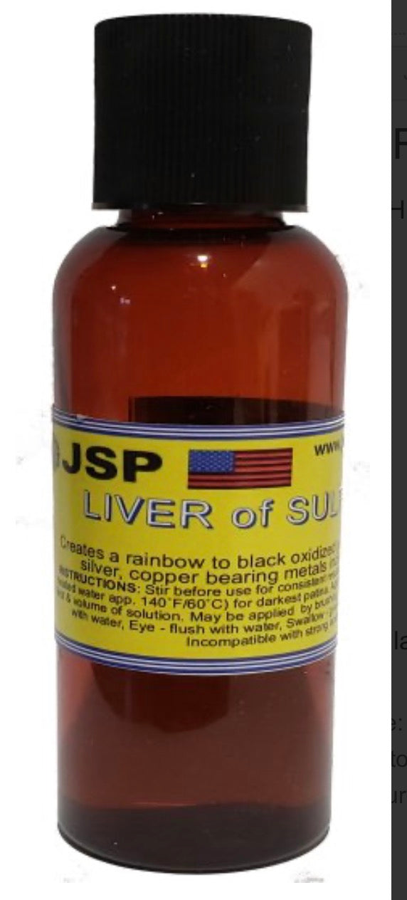 JSP Liver of Sulfur Gel Sulphur 1 oz Patina Metals Beadsmith Silver Jewelry Copper