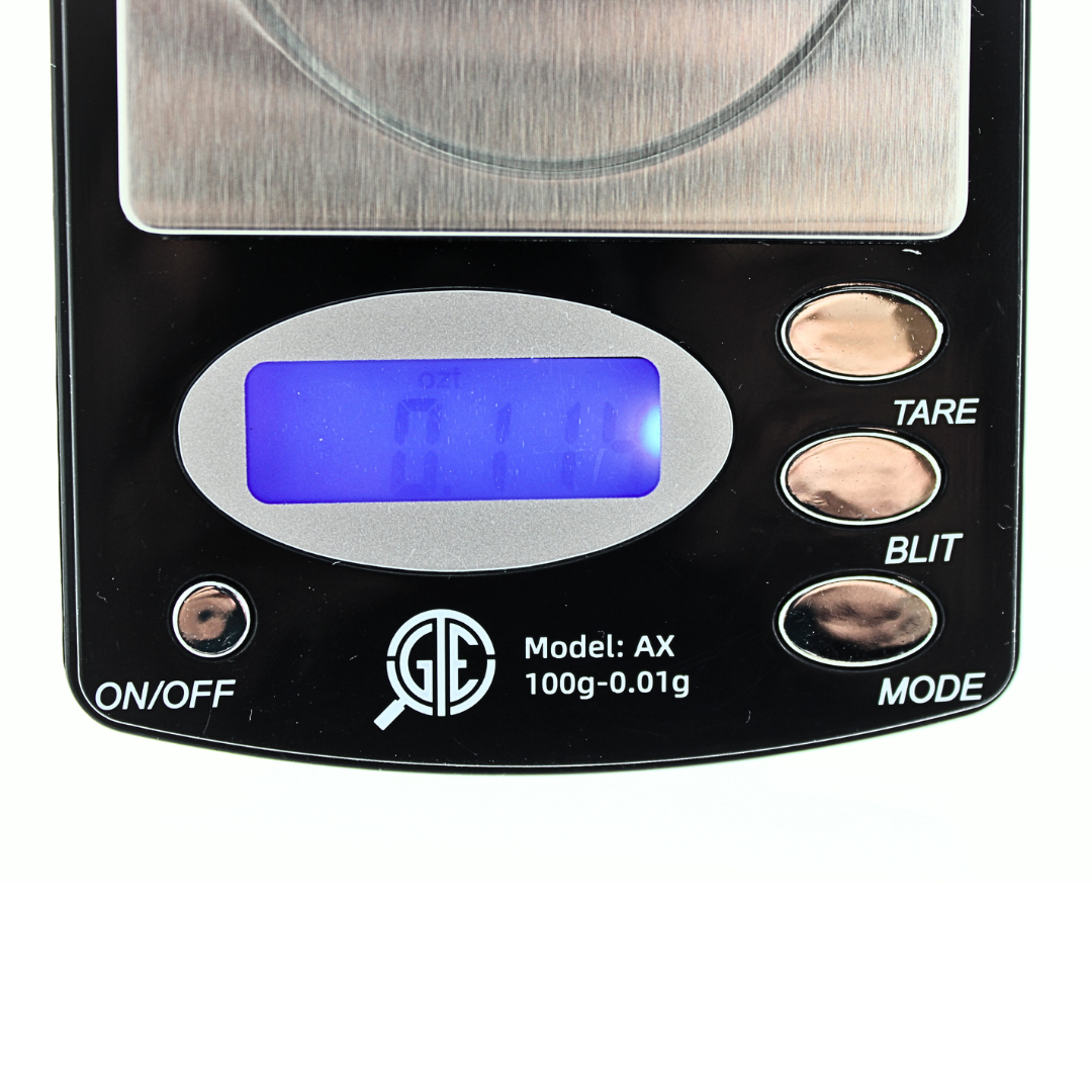 GTE 100AX Digital Jewelry Scale – 100g x 0.01g Precision, 6 Weighing Modes