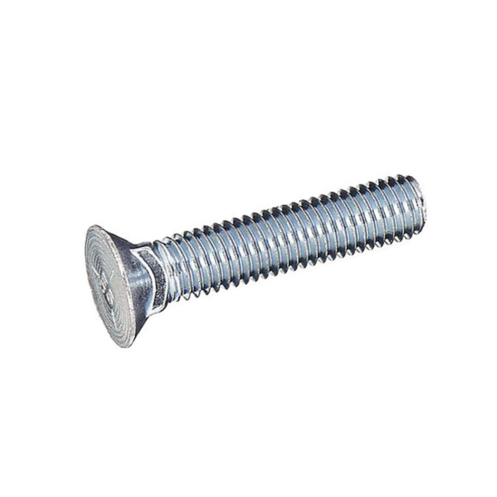 5/8-11 x 1 3/4 Grade 5 Plow Bolt No. 3 Head Fully Threaded Zinc Plated - Package (25)