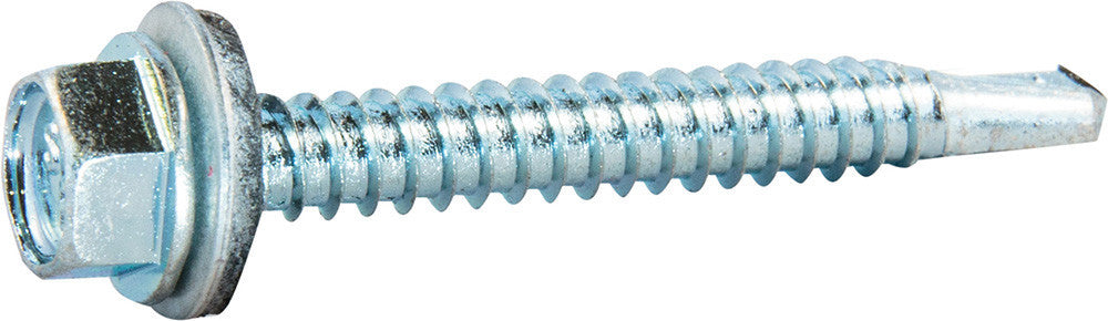 14-14 x 3/4 Hex Washer Head Self Drilling Screw w/ Neo Washer Zinc Plated