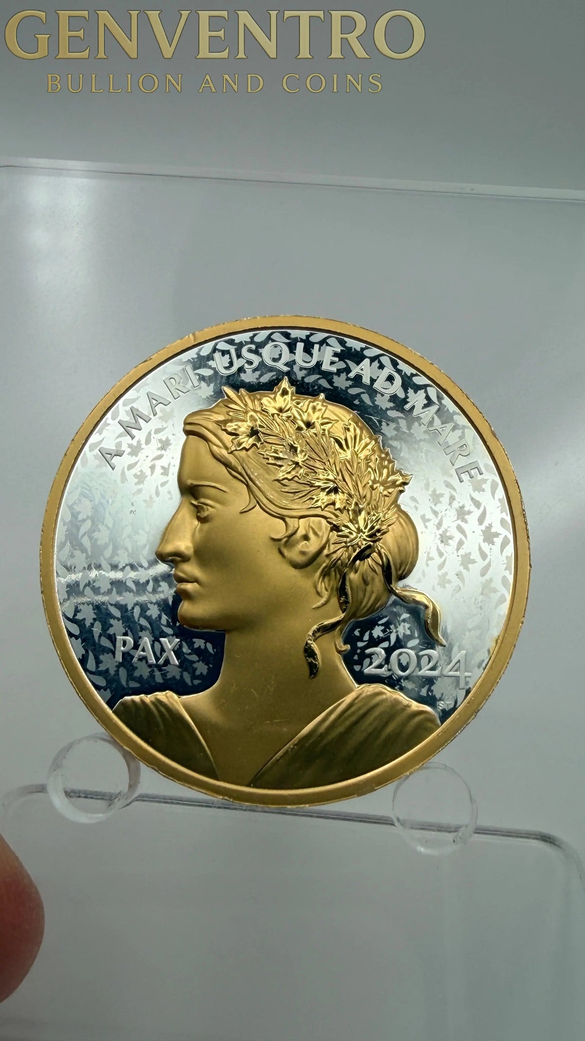 2024 Canada Peace Dollar 1 oz Fine Silver Gilded Proof UHR