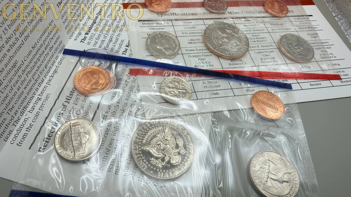 1987 D & P Proof Set U.S. Mint Original Government Packaging