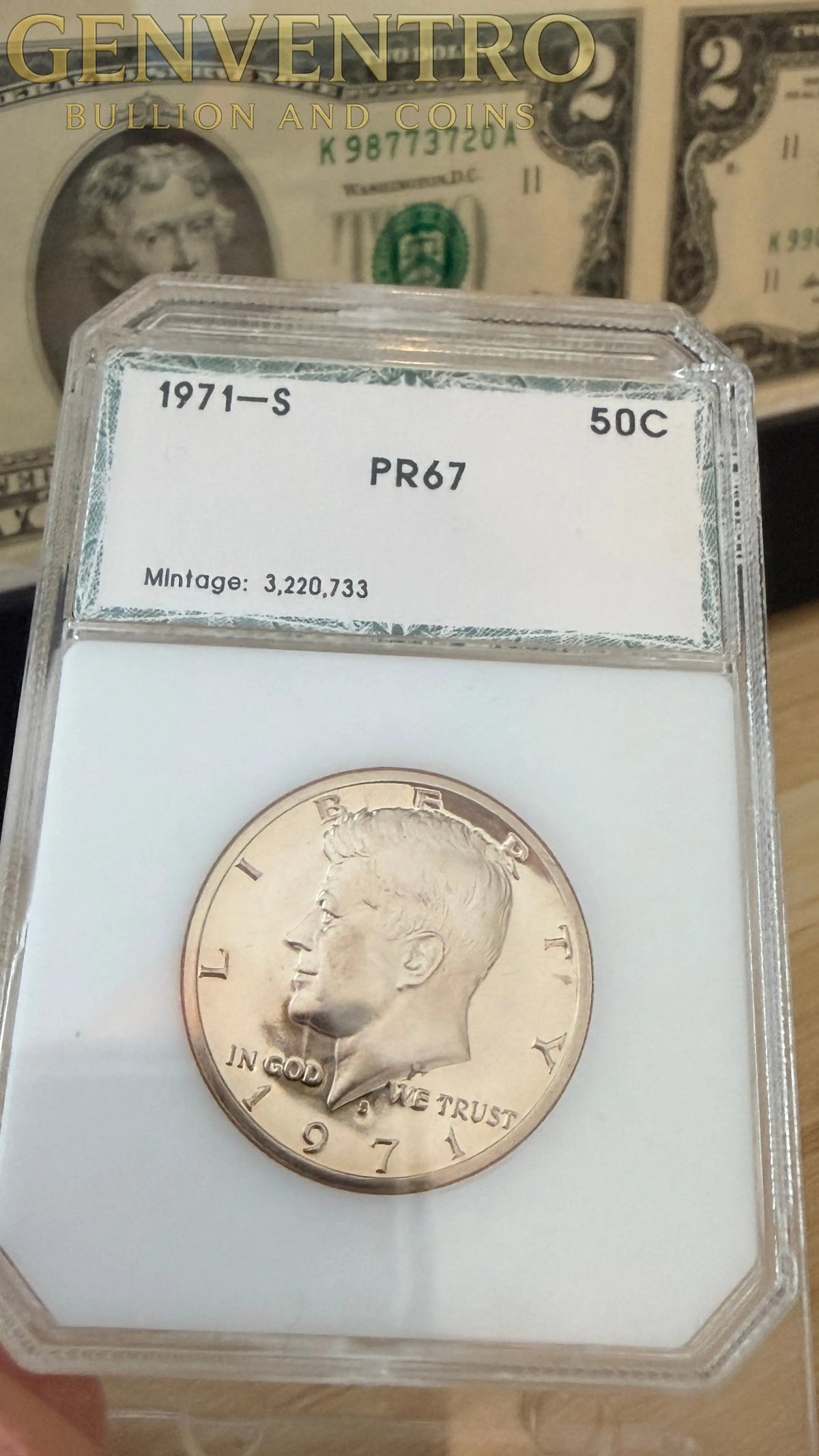 1971-S Kennedy Half Dollar Proof PCI PR67