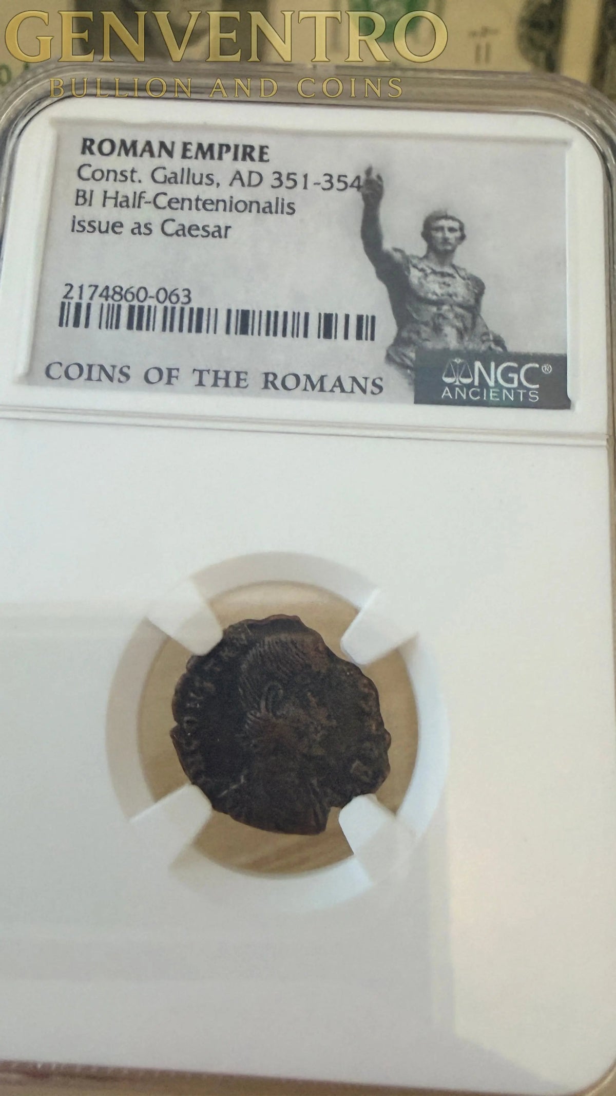 AD 351-354 Roman Empire Const. Gallus BI Half Issue as Cesar
