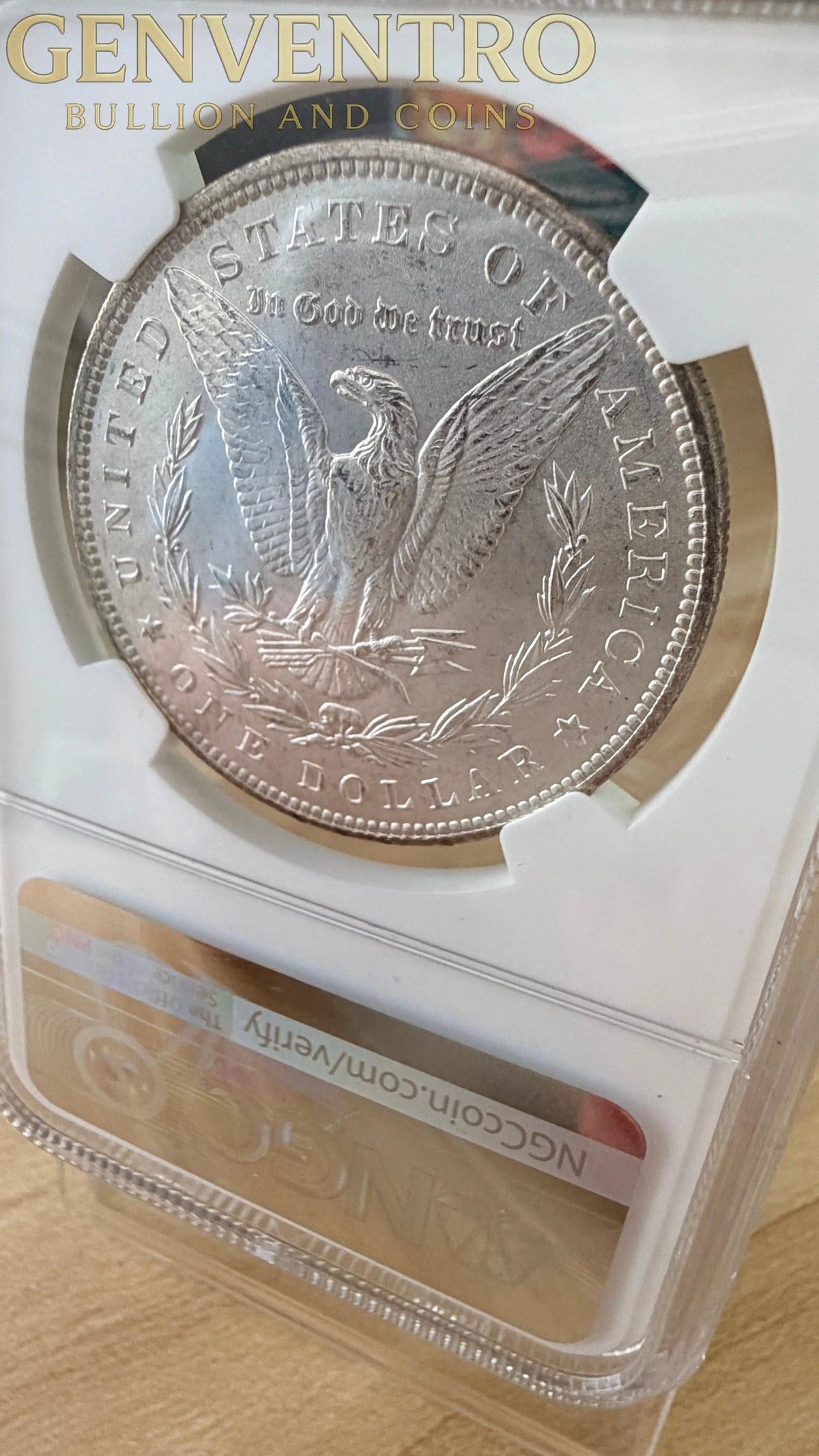 1896 Morgan Dollar Original Bag Fragment MS63