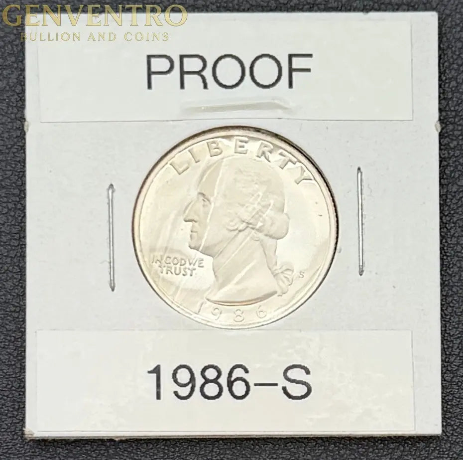 1986-S BU Proof US Quarter