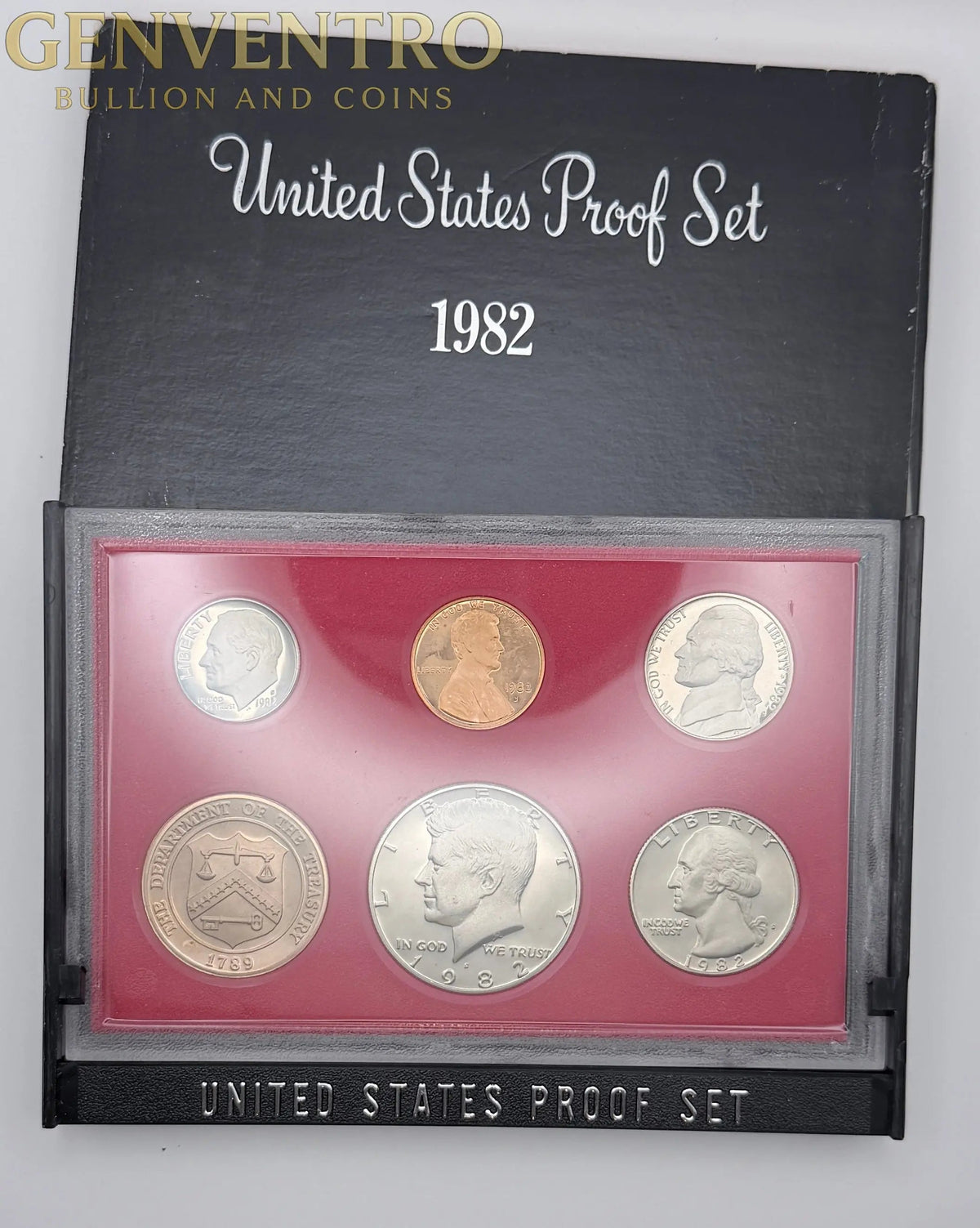 1982 US Mint Proof Set - BU Coins with Original Mint Display Box #206