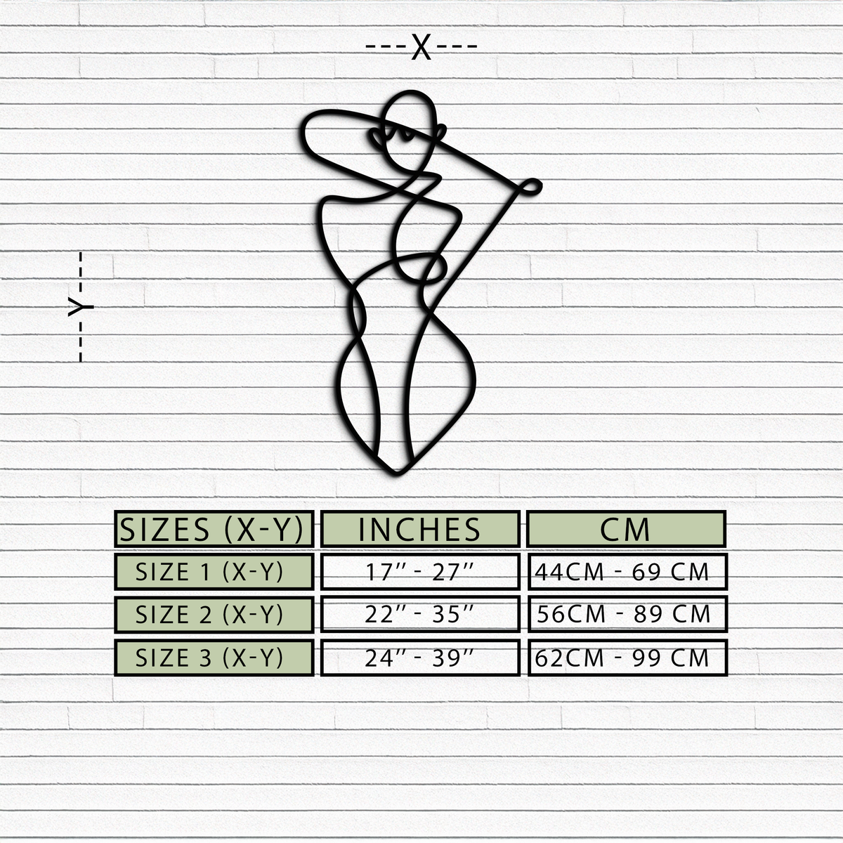 Metal Wall Art Abstract Female Form - Minimalist Line Design
