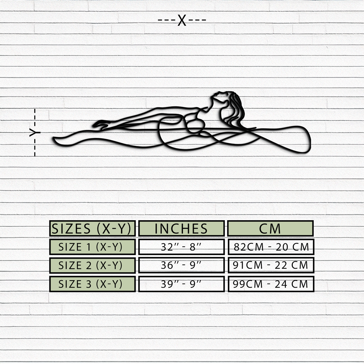 Premium Steel Reclining Woman Wall Art - Contemporary Minimalist Line Art Design