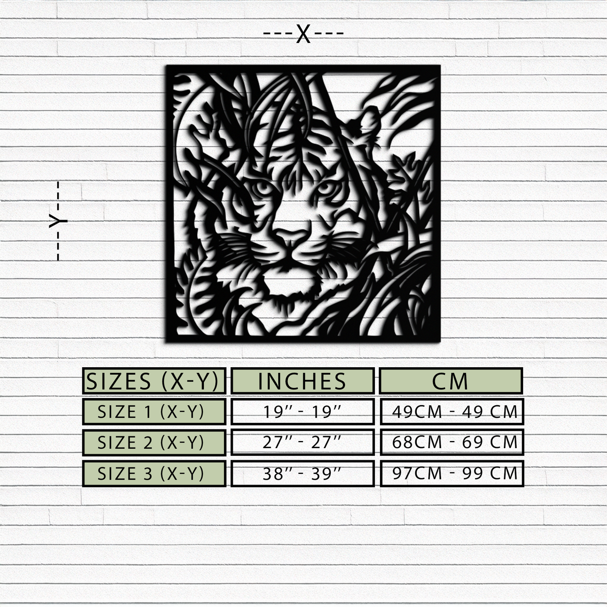 Steel Tiger Metal Wall Art - Modern Jungle-Inspired Statement