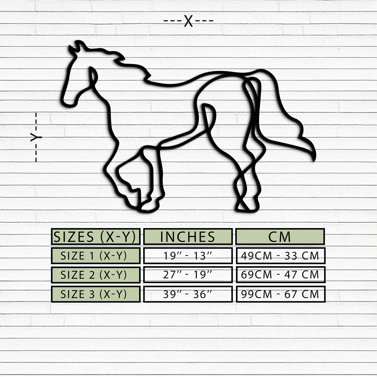 Abstract Horse Metal Wall Art - Minimalist Steel Silhouette