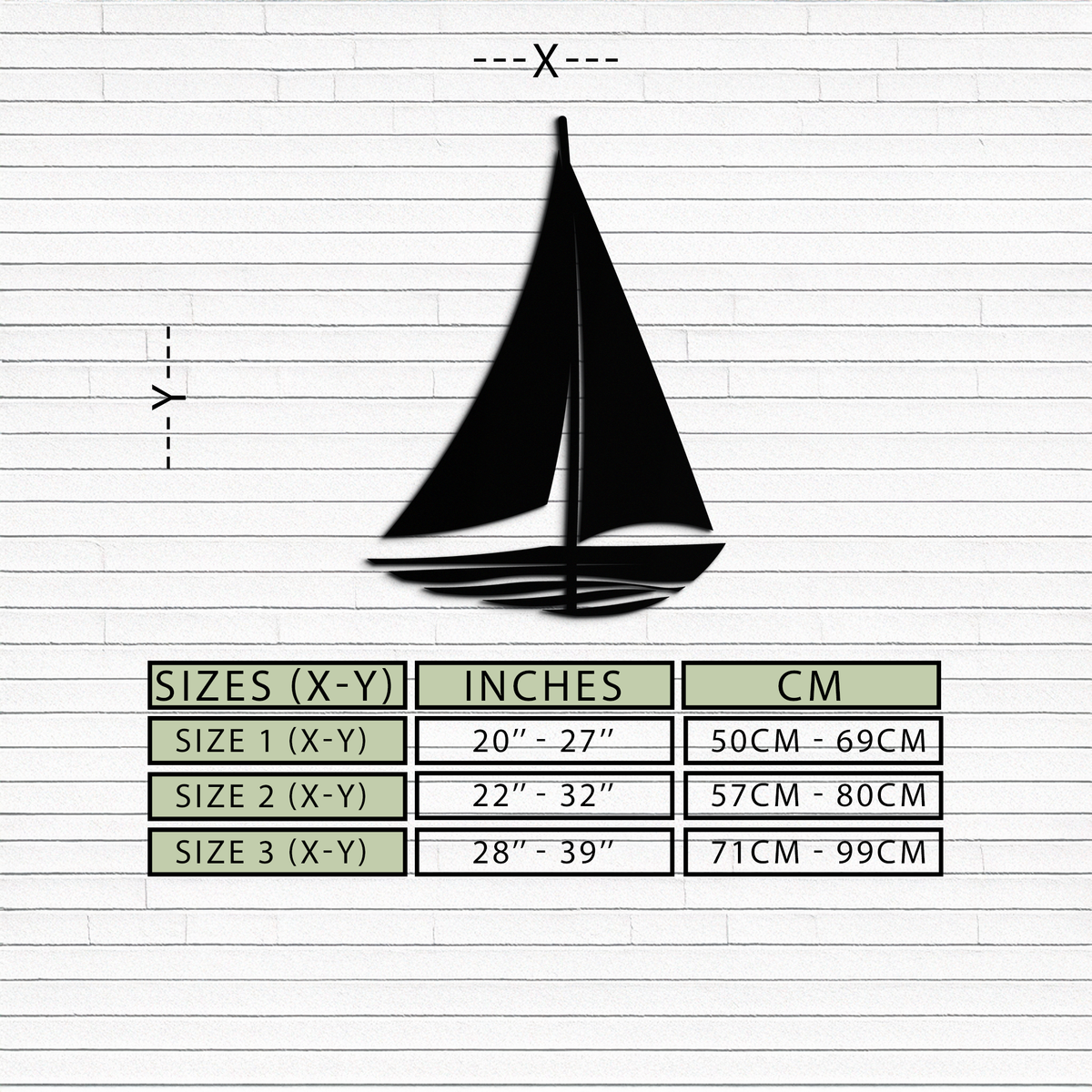 Steel Sailboat Silhouette Wall Art - Nautical Minimalist Design
