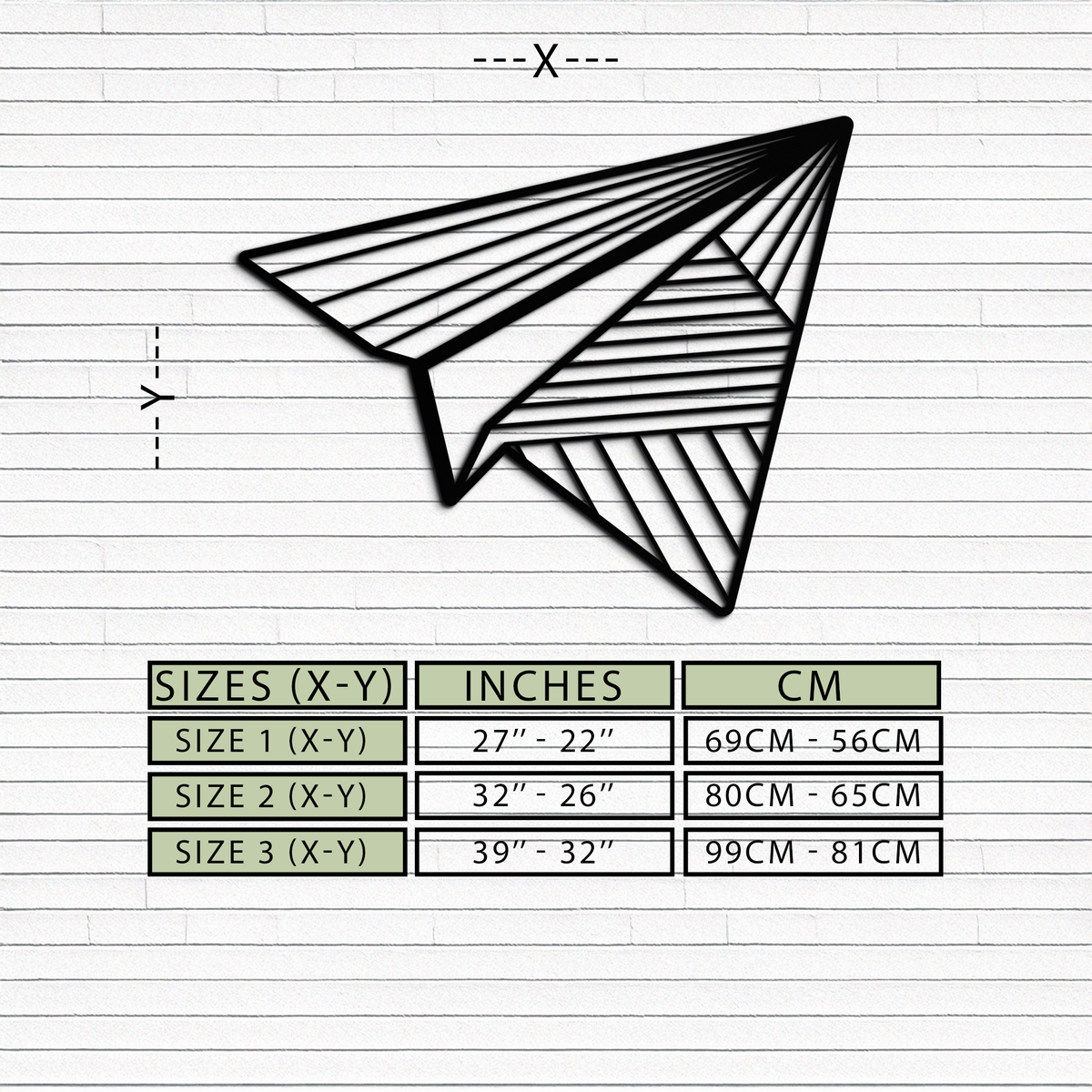Steel Paper Airplane Wall Art - Minimalist Modern Silhouette