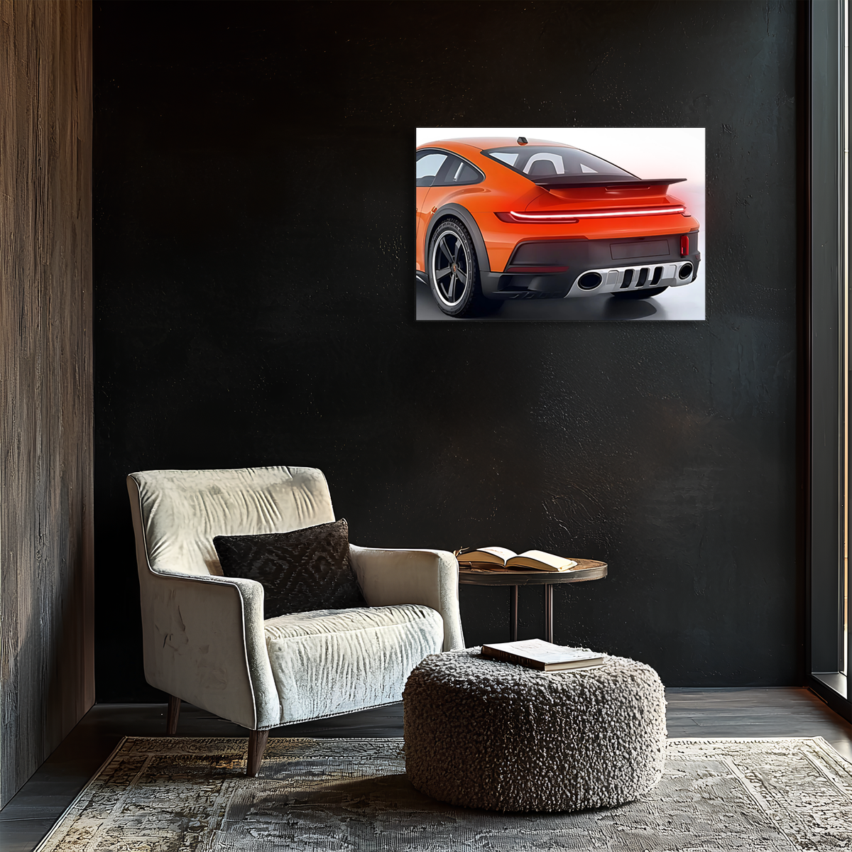 Neon LED Car Wall Sign Modern Automotive Art Garage Decor for Man Cave and Living Room
