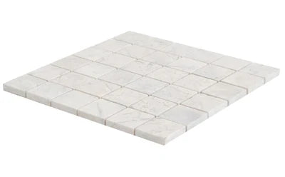 Palia White Dolomite Mosaic Tile 2"x 2" on 12" x 12" Mesh - Polished