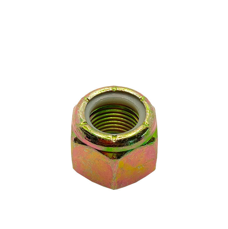 1-14in UNF Grade 8 Nylon Lock Nut Yellow Zinc