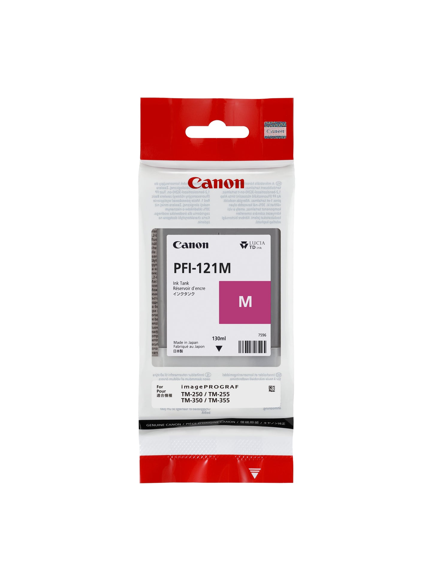 Canon Ink Tank PFI-121M - Pigment Magenta Ink Tank 130ml