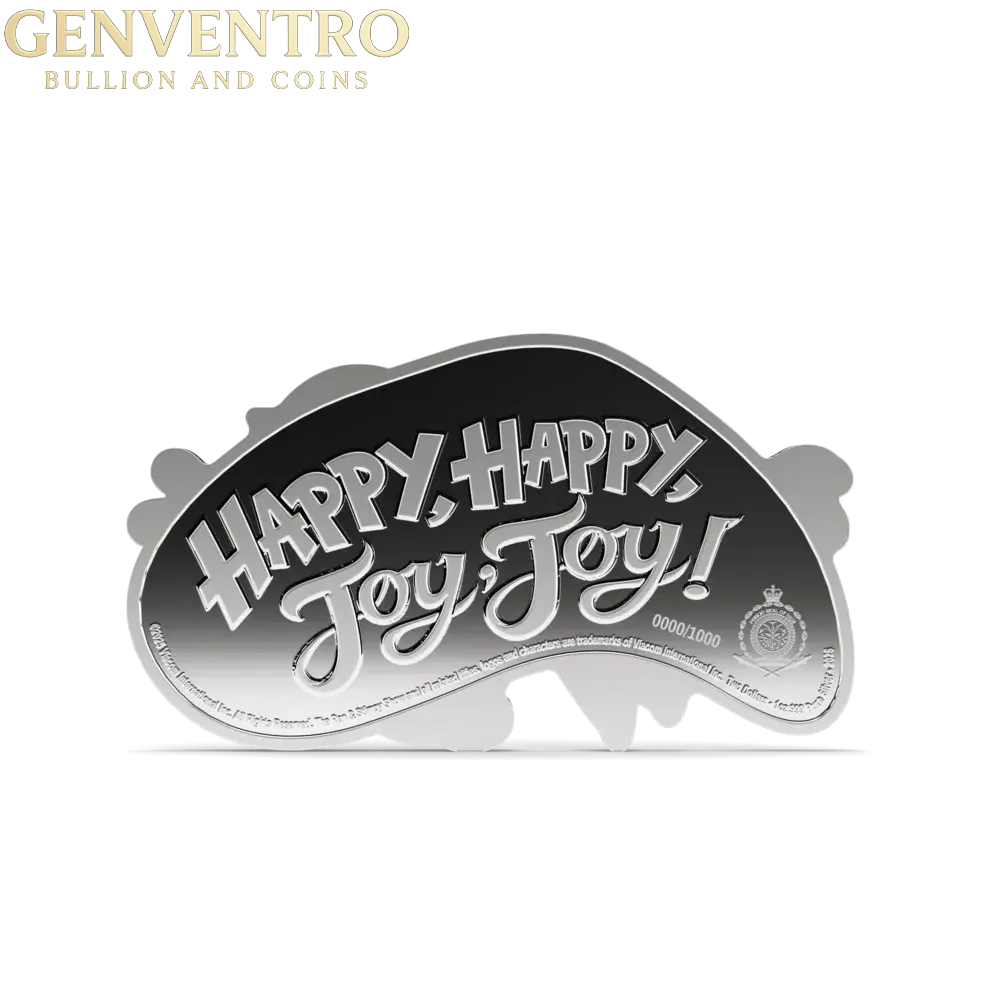 Ren & Stimpy - Butt Bump 1oz Silver Collectible Coin