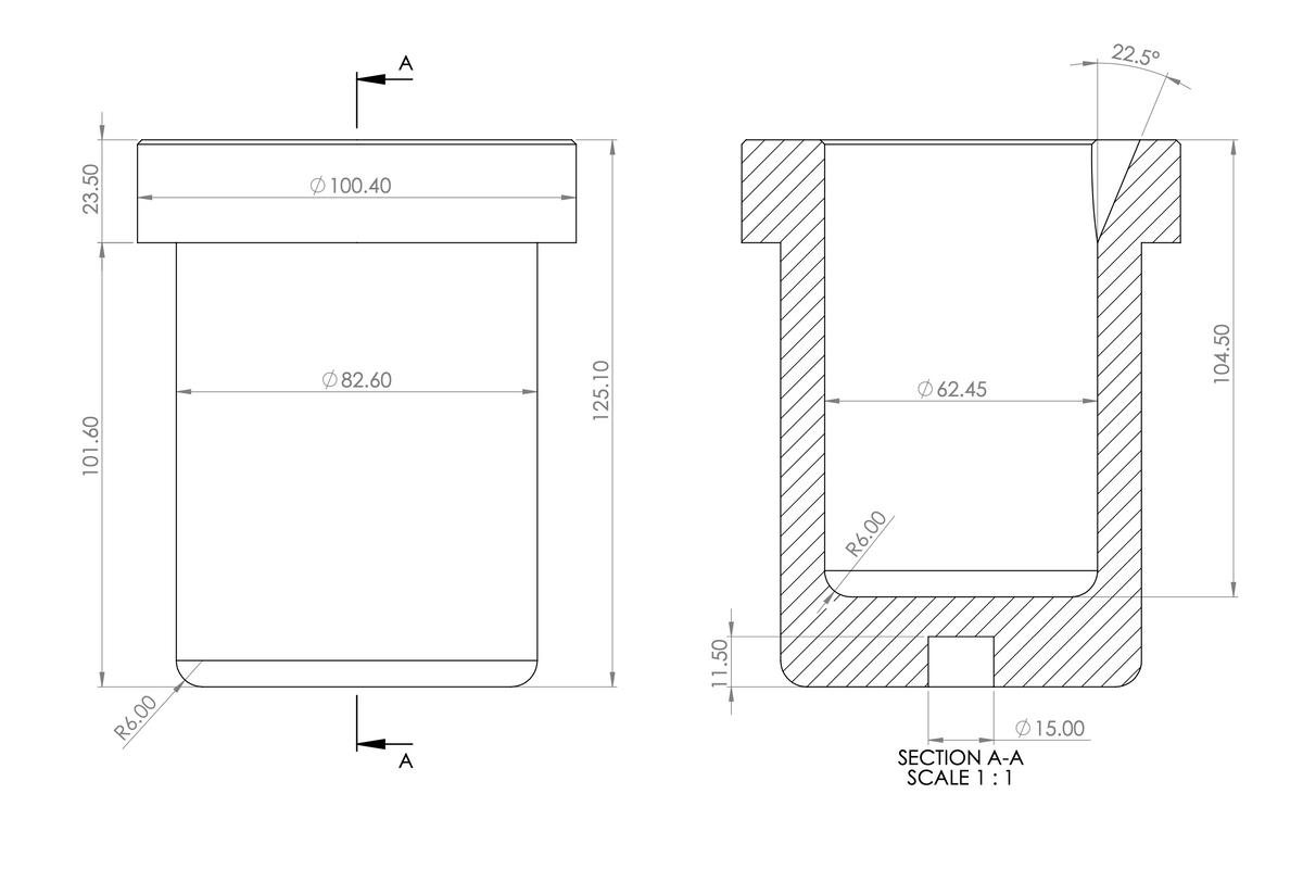 Graphite Crucible For Kerr Electro-Melt Furnace