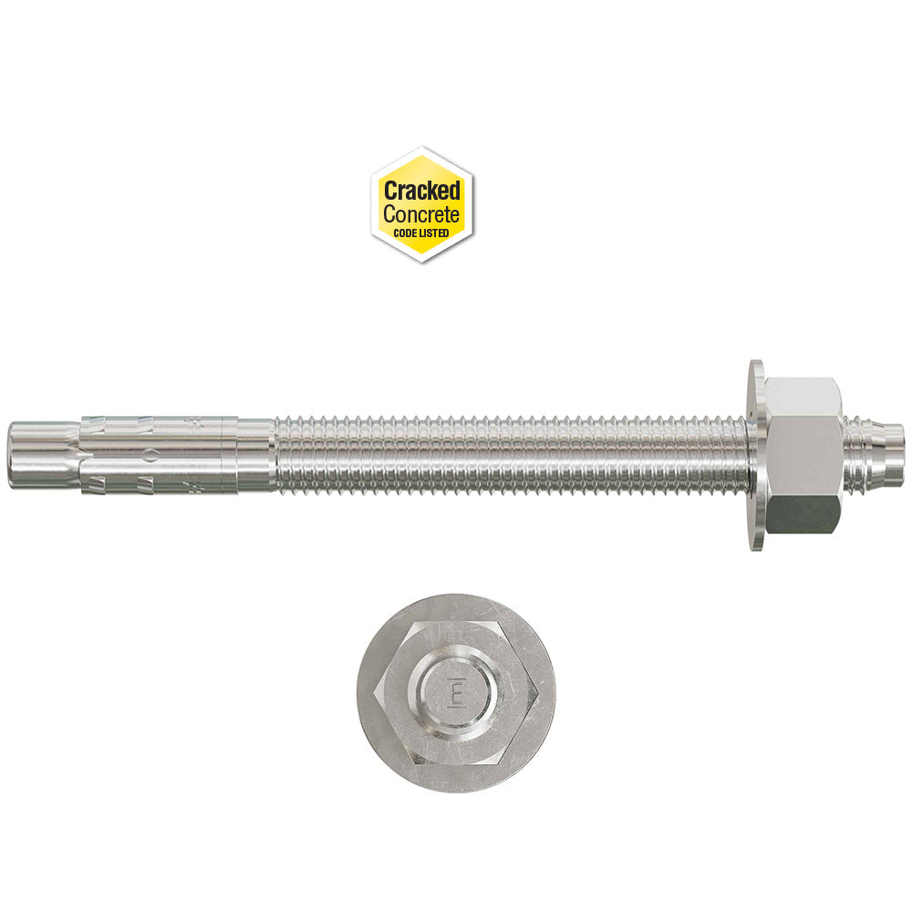 1/2-13 x 10 STRONG-BOLT® 2 Cracked and Uncracked Concrete Wedge Anchor 316 Stainless Steel (25)