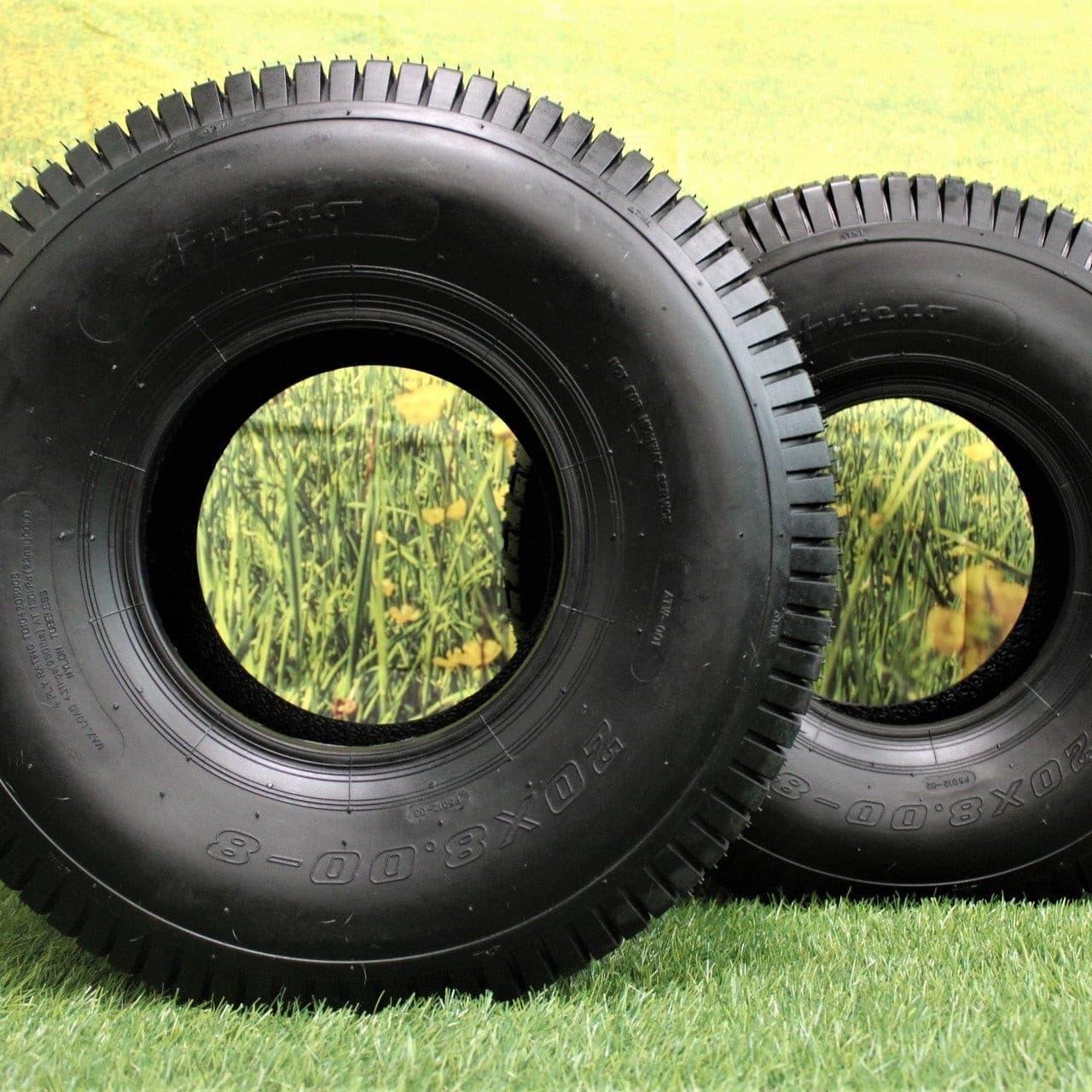 20x8.00-8 4 PLY Turf Tires for Lawn & Garden (Set of Four)