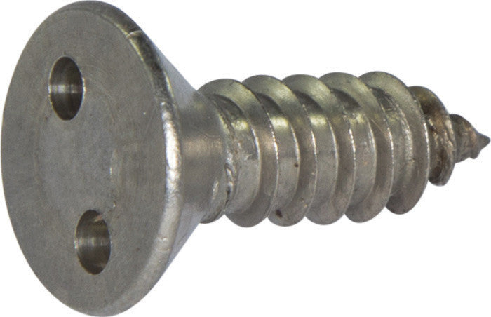 6 x 3/8 Tamper Resistant Drilled Spanner Flat Head Sheet Metal Screw 18-8 Stainless Steel
