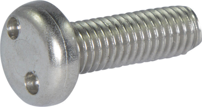 M4-0.7 x 6 Tamper Resistant Drilled Spanner Pan Head Machine Screw 18-8 Stainless Steel - Metric (#8)
