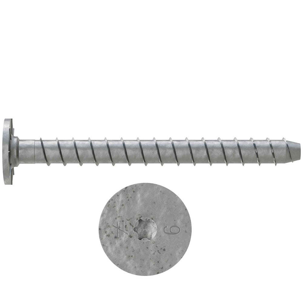 5/8 x 6 Simpson Titen HD® Washer-Head Style Heavy-Duty Screw Anchor Mechanically Galvanized - Box (10)