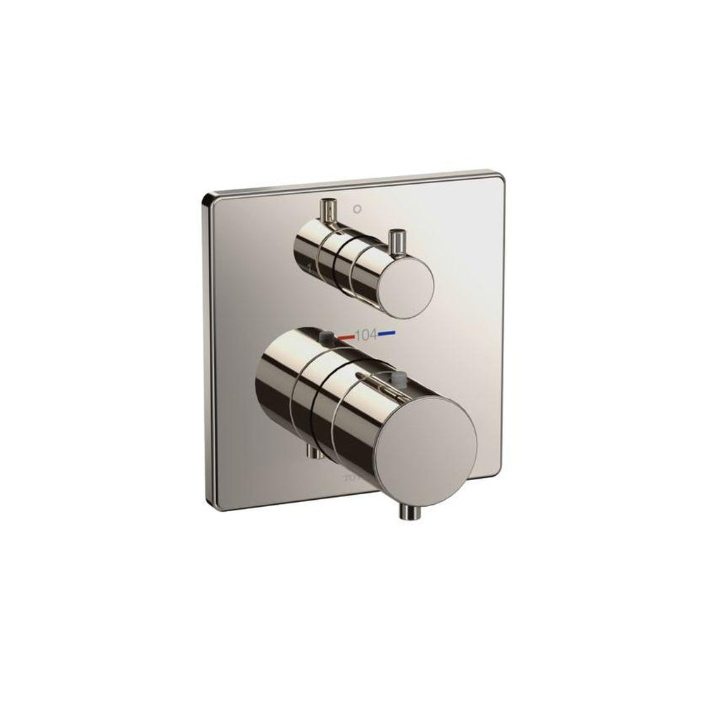 TOTO Square Thermostatic Mixing Valve with Two-Way Diverter Shower Trim TBV02404U#PN