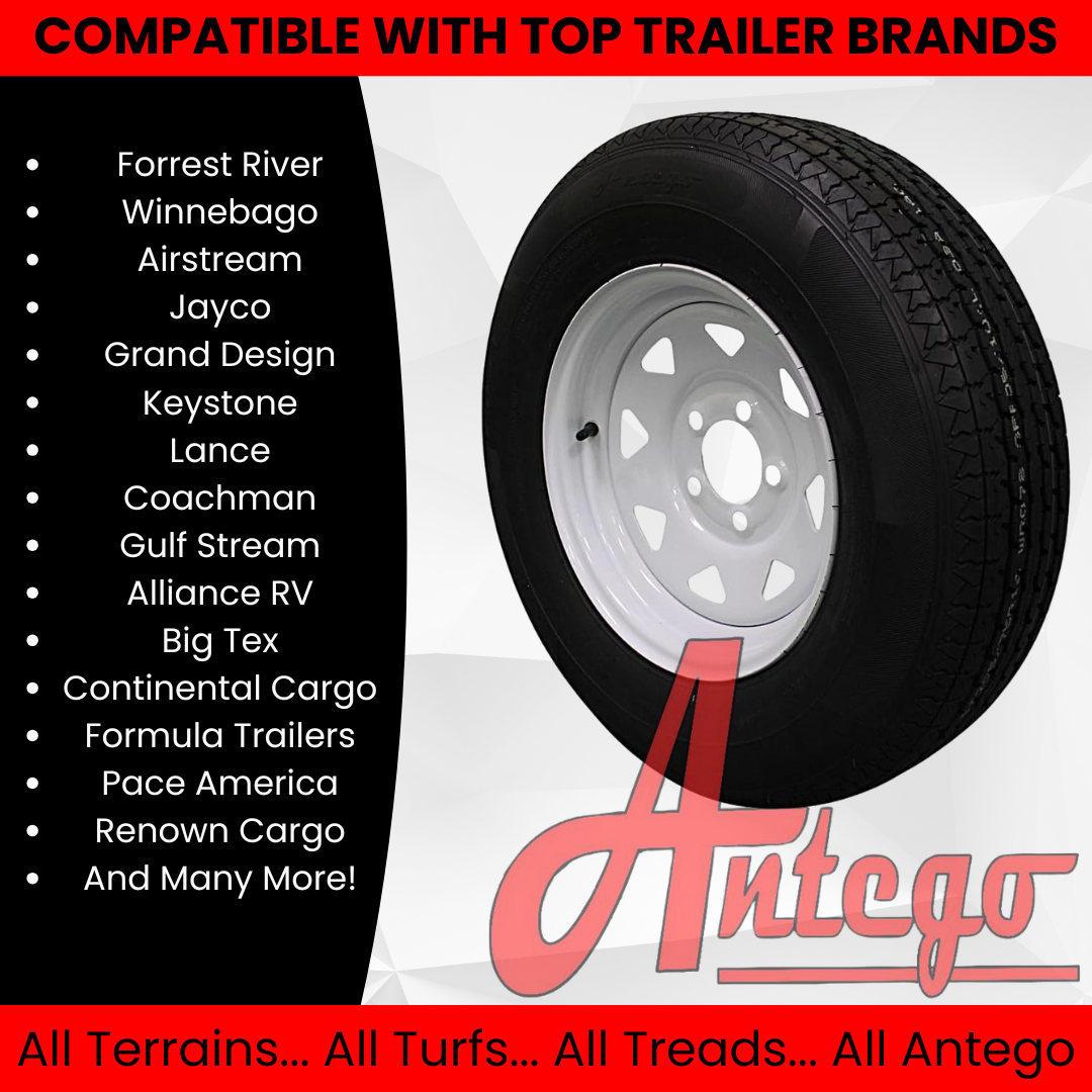 (Single Assembly) Antego Tire and Wheel 205/75R14 Highway Terrain Assembly – Optimized for High Load Performance, 14.0-Inch Rim, Load 105.0, Speed M | A140554020116108ST20575R14