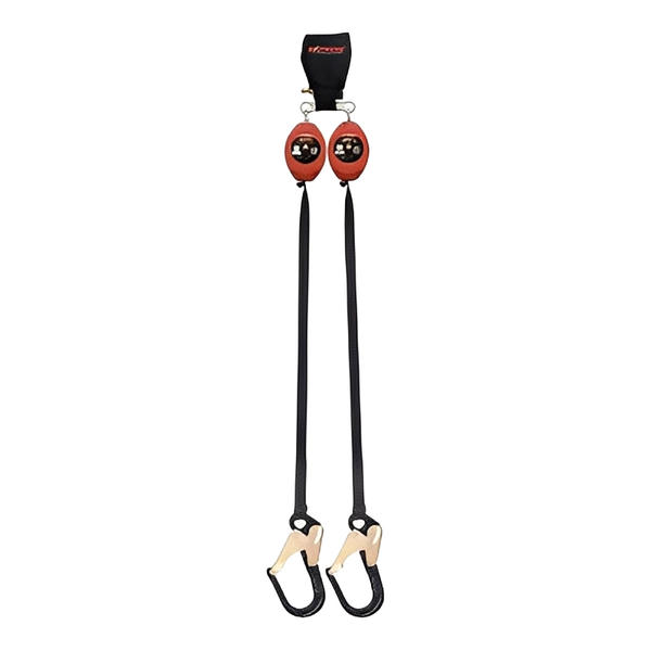 Brute Backer Self Retracting Lifeline - Leading Edge - Tie Back Webbing - Aluminum Rebar Hook - 8.5ft