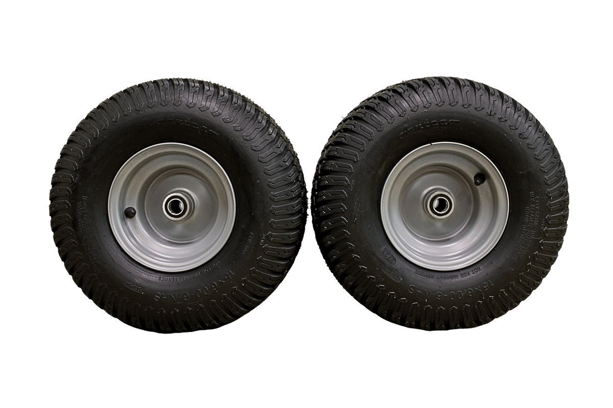 15x6.00-6 Turf Tire & Wheel Assembly .75" Bearing for Husqvarna/Poulan ATW-003 (Set of 4)