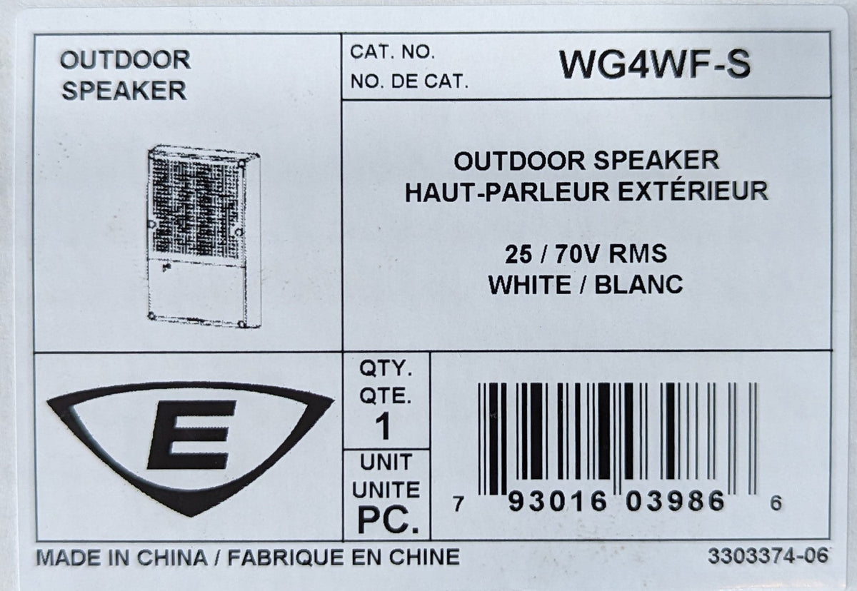Edwards WG4WF-S Fire Alarm Speaker