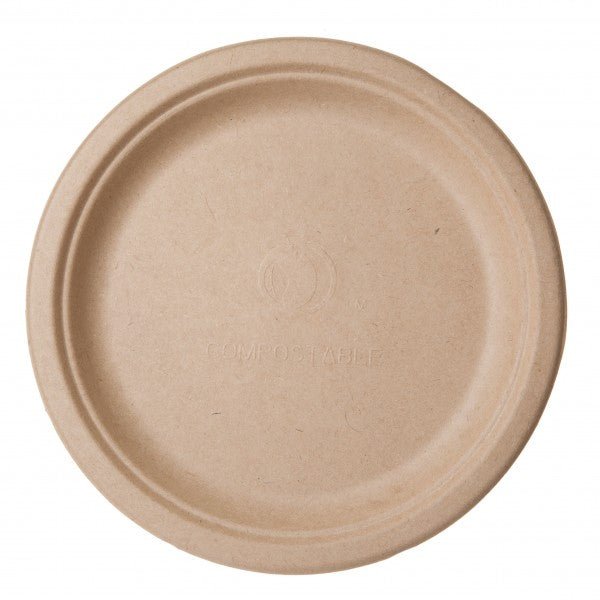 Vegware 10in Molded Fiber Plate Natural Brown (QTY:500)